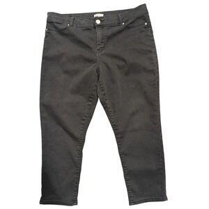 Juicy Couture plus size 16 Black Skinny Jeans Jeggings Cropped Stretchy